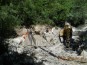 Direttore Operativo e CSP per interventi urgenti ed indifferibili finalizzati alla risoluzione di situazioni di particolare criticità idraulica a tutela e salvaguardia del territorio - rifacimento di 2 controbriglie (C0 e C2). - Vista d'insieme del cantiere della controbriglia C0.